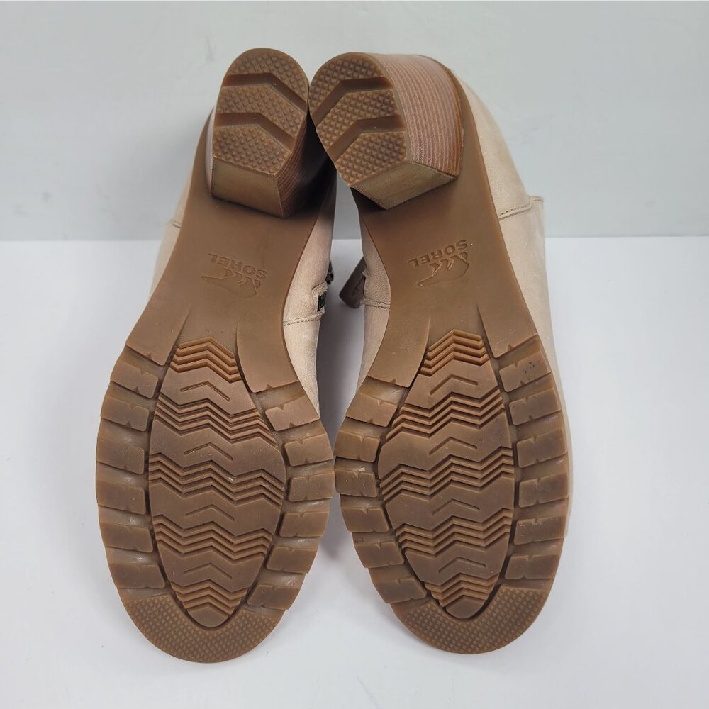 Sorel Nadia Women's Beige Peep Toe Ankle Boots US Size 9 - Picture 7 of 9